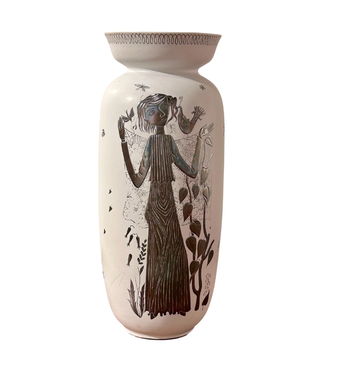 Vase ovoïde de Stig Lindberg  pour Gustavberg, modèle Grazia.